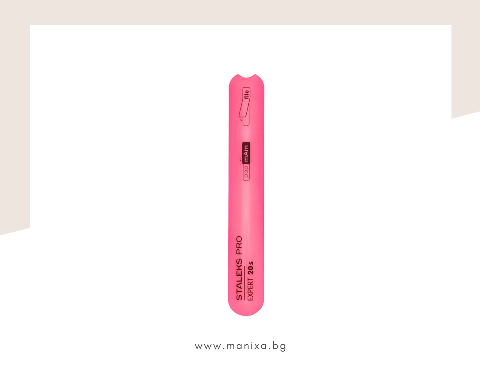 Скосена пластмасова основа за пила за маникюр Staleks Expert SPBE-20s
