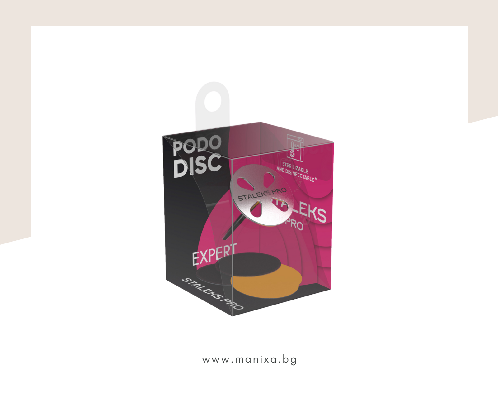 Комплект метален диск за педикюр и абразиви грит 180 Staleks Pro PDLSET-20