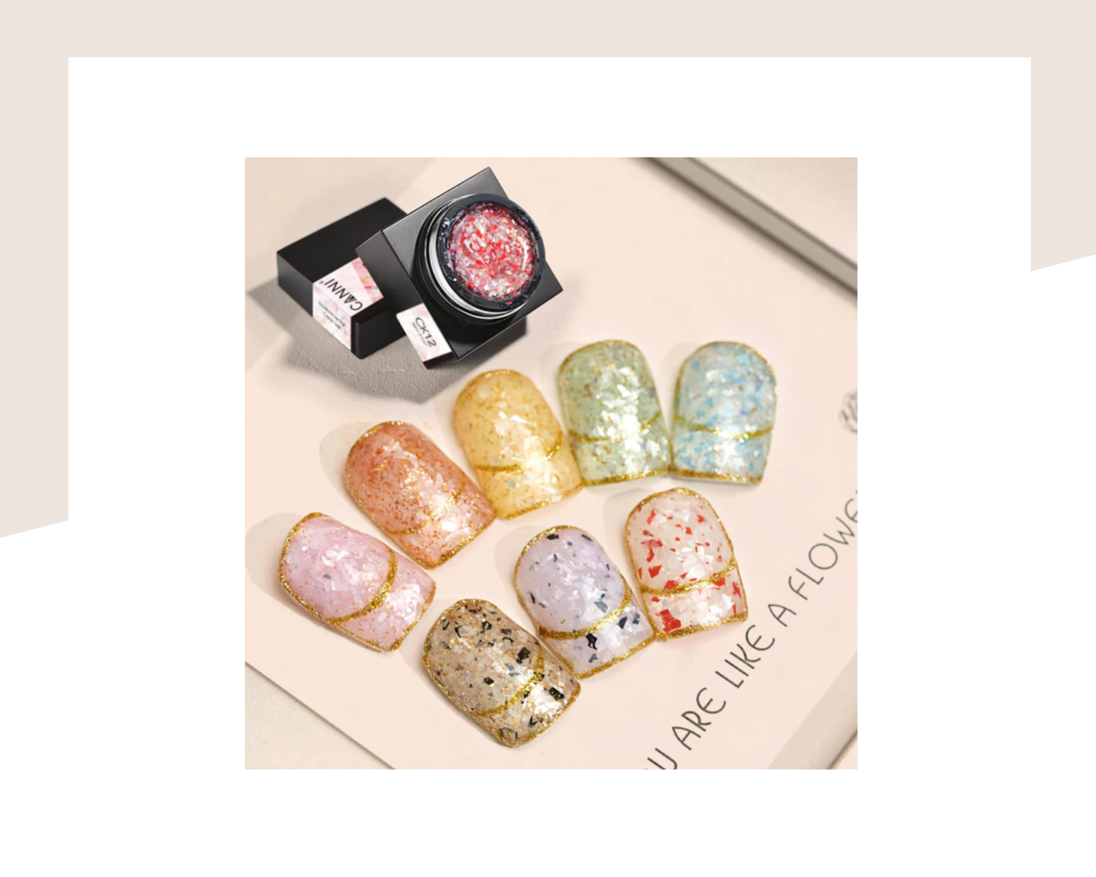 Професионална гел боя Mineral Gel CANNI, мраморен ефект - Image 7