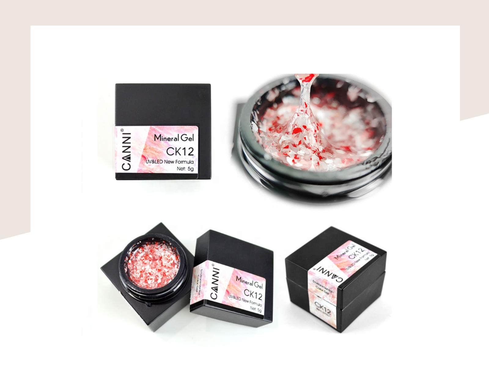 Професионална гел боя Mineral Gel CANNI, мраморен ефект - Image 3