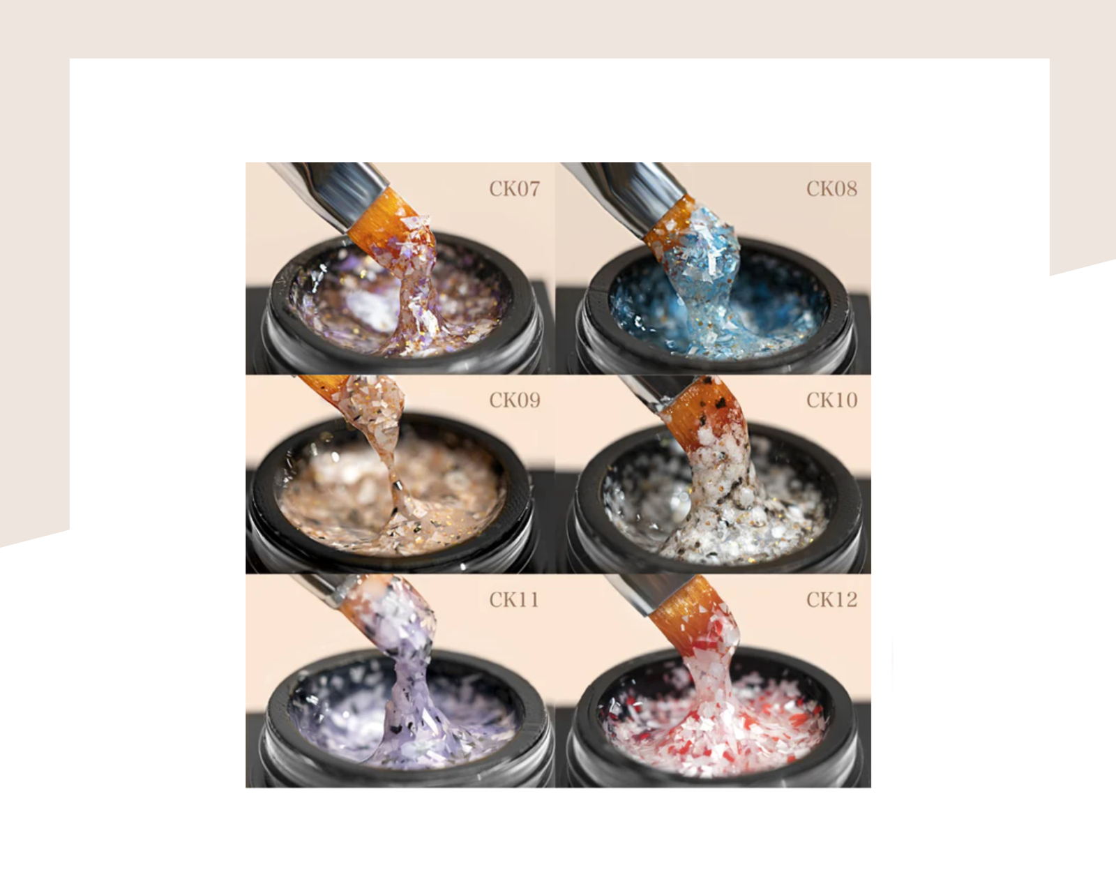 Професионална гел боя Mineral Gel CANNI, мраморен ефект - Image 5